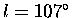 $l=107^\circ$