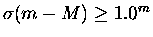 $\sigma(m-M)\ge1.0^m$