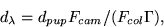 \begin{displaymath}
d_{\lambda} = d_{pup}F_{cam}/(F_{col}\Gamma),\end{displaymath}